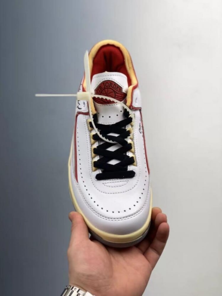 Off-White x Air Jordan 2 Low White Varsity Red