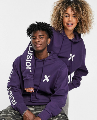 Collusion hoodie in brown - b3 store | b3
