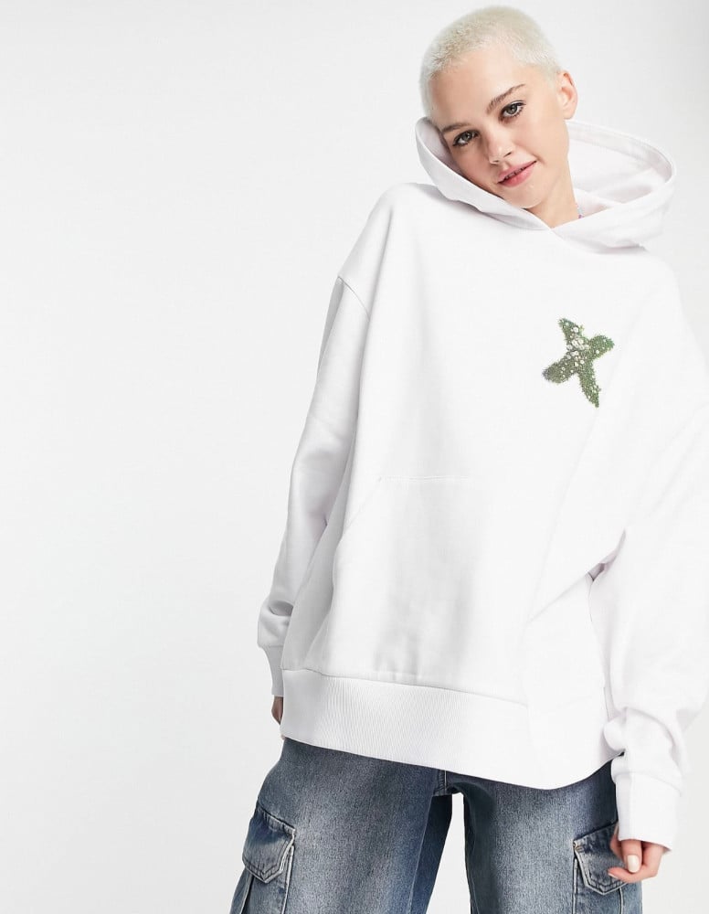 White collusion online hoodie