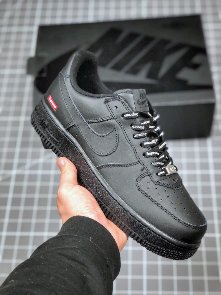 Nike air force 1 low best sale black supreme