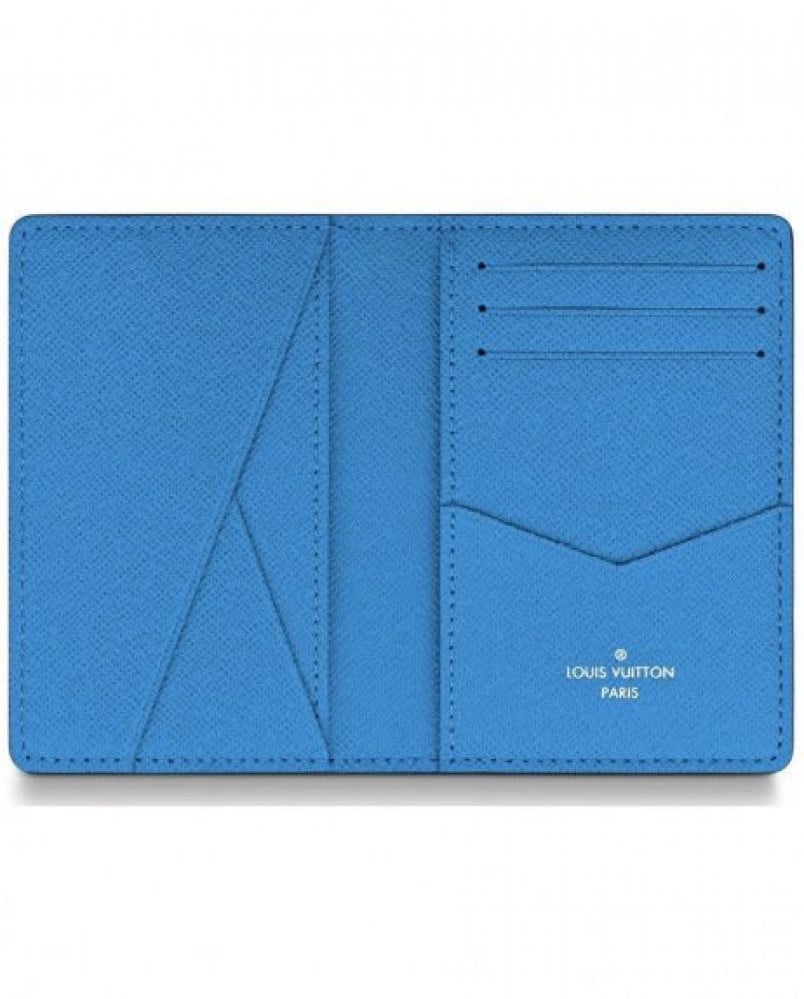 Louis Vuitton Damier Graphite Giant Blue Pocket Organizer Black