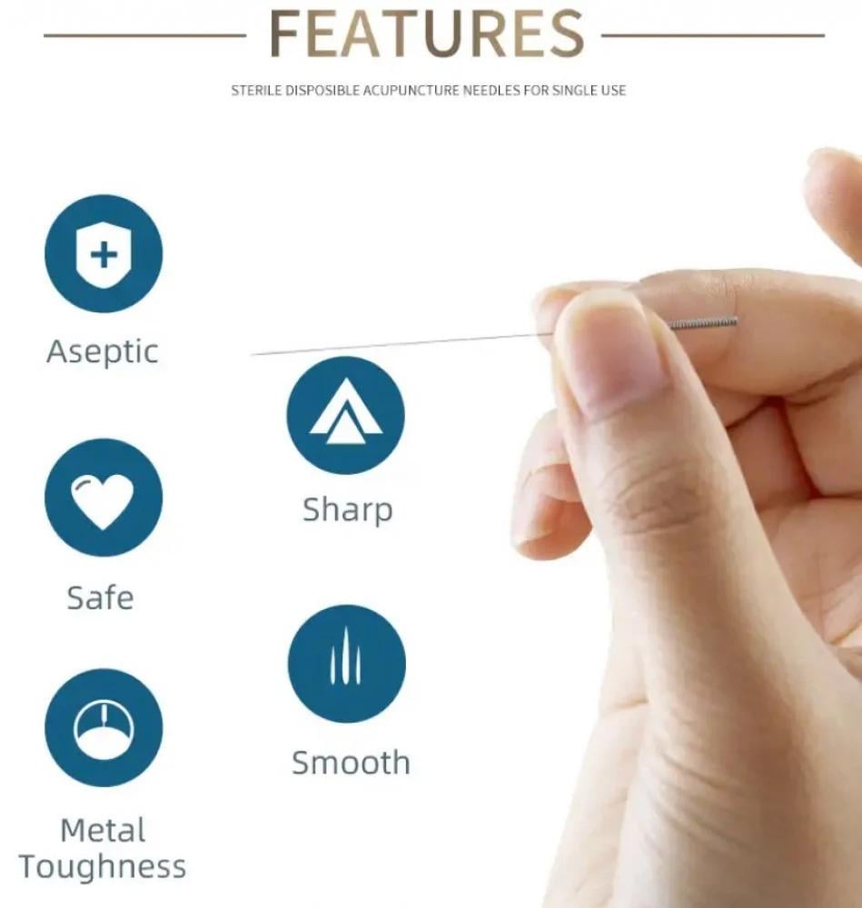 ACUPUNCTURE NEEDLES ابر جافة للعلاج الطبيعي سماكة 0.25x13mm