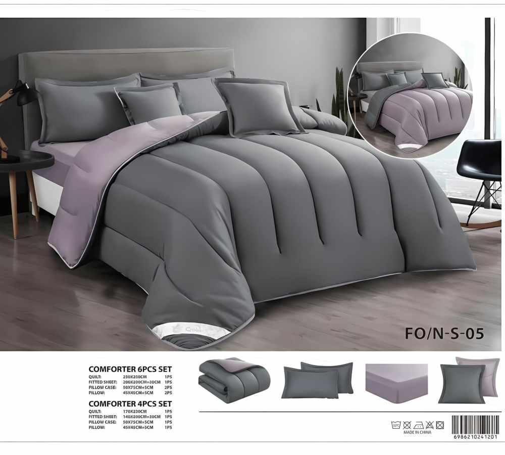 مفرش كراون صيفي فاخر مايكرو فايبر  5-قطع