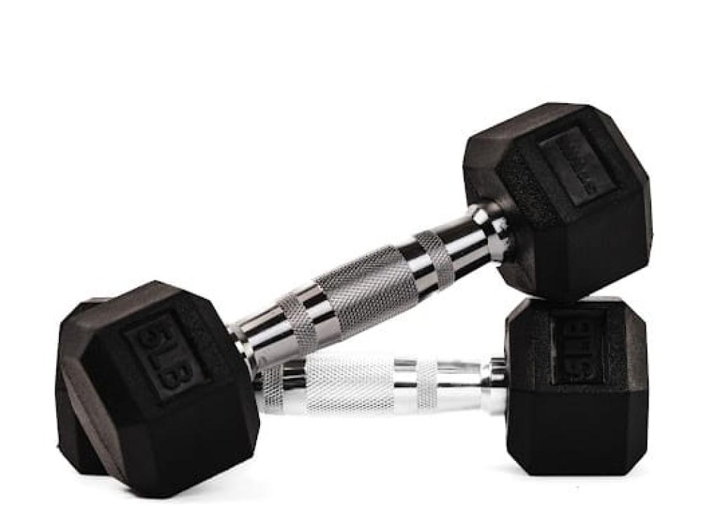 Rubber Hex Dumbbells
