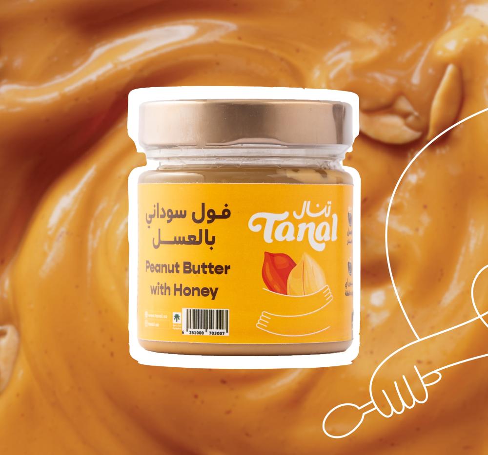 زبدة الفول السوداني بعسل السدر