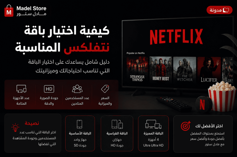 كيفية اختيار باقة نتفلكس المناسبة لاحتياجاتك | دليل شامل 2026