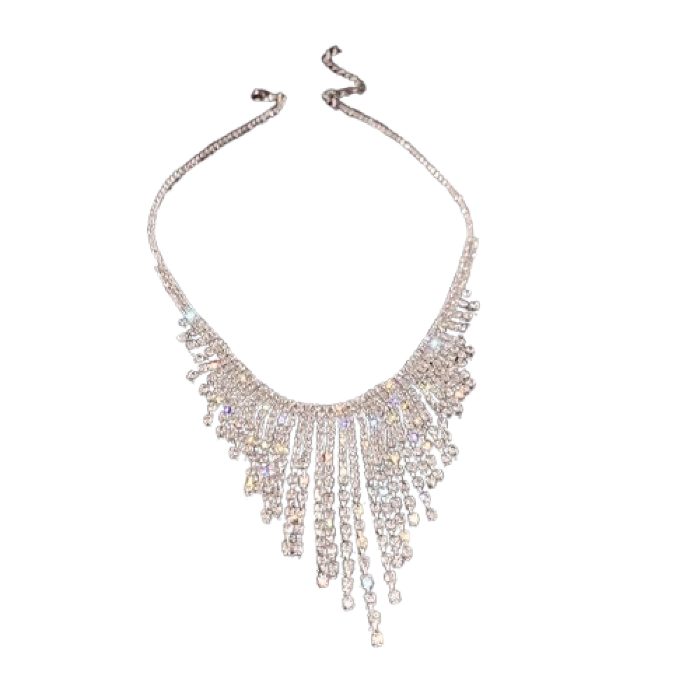 قلادة شرابة كريستالية