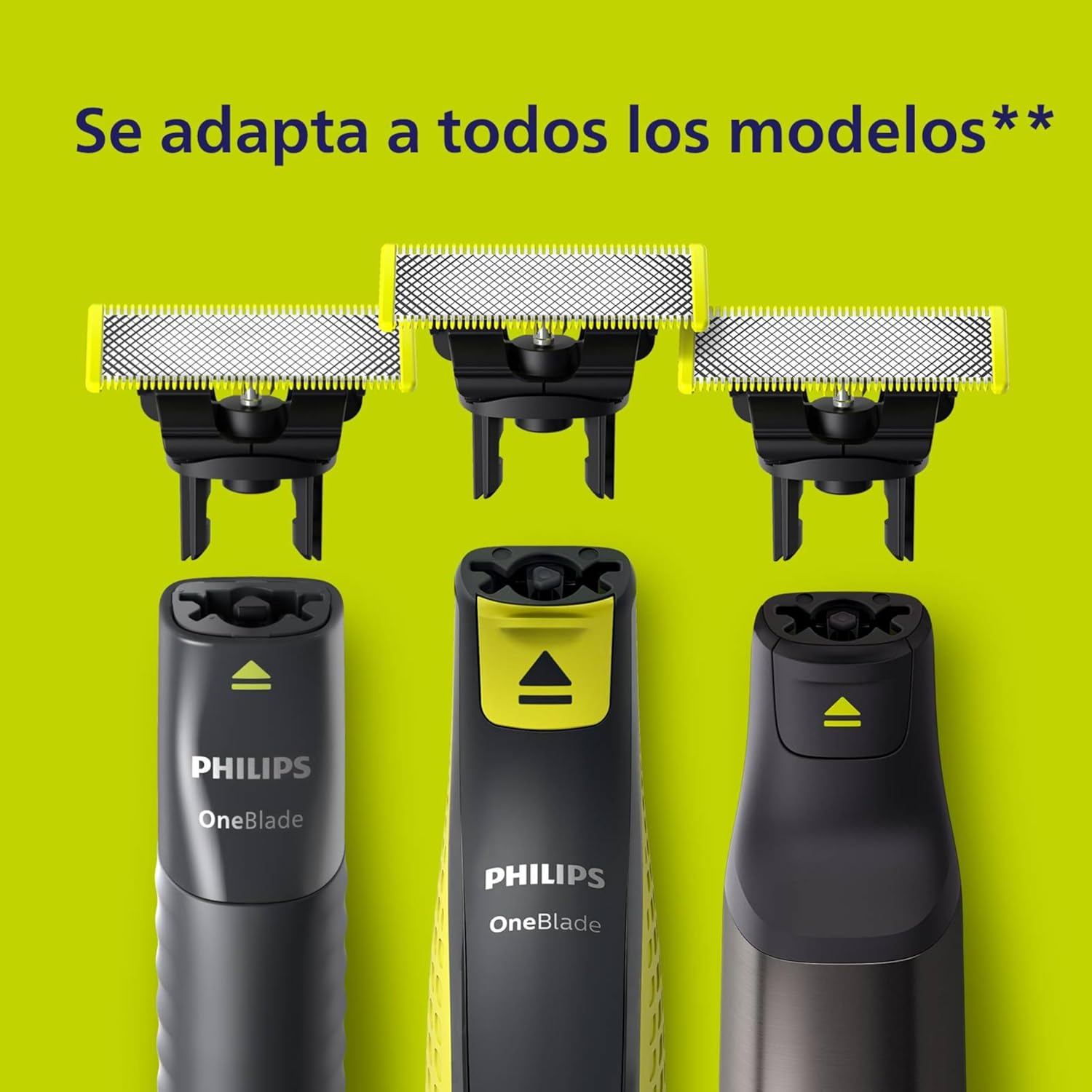 Philips OneBlade Replacement Blades Trim Edge & Shave Any Length of Hair 3 Original Blades + 1 Body Kit Fits All OneBlade Handles Wet & Dry Use