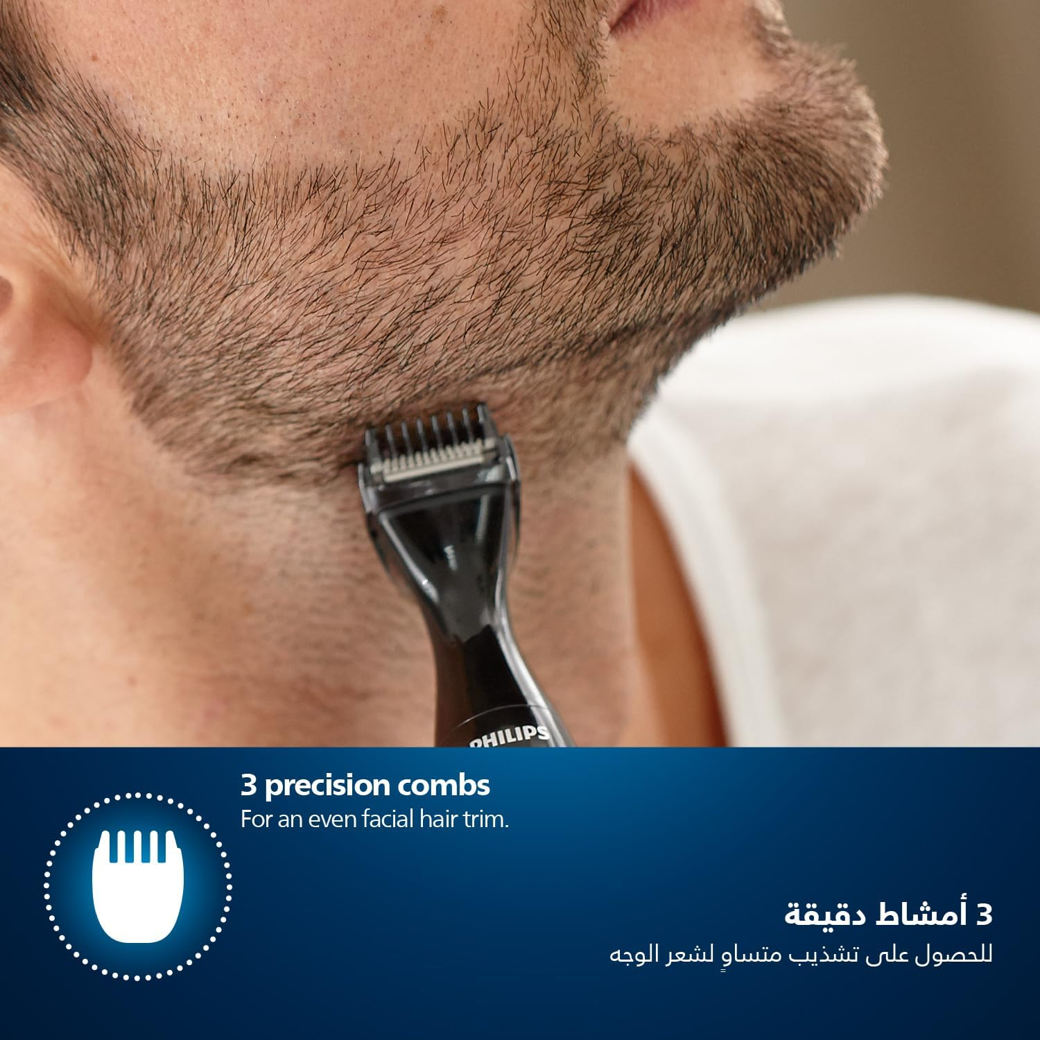 Philips Multigroom Series 1000 Ultra Precise Beard Styler with DualCut Technology for Men