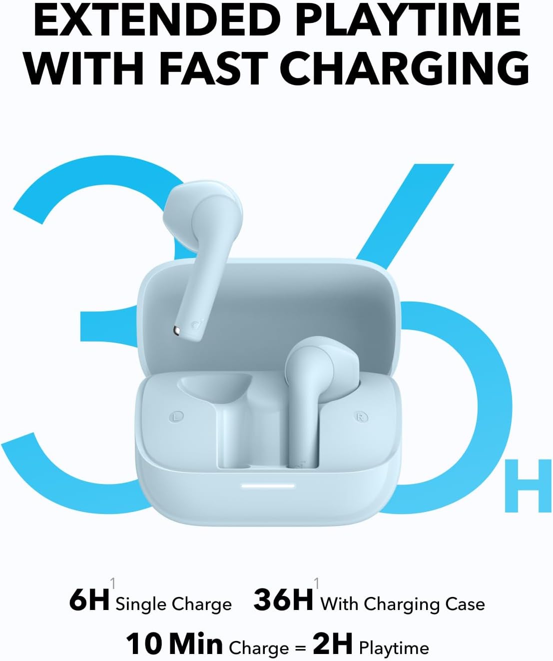 انكر - ساوند كور سماعات اذن K20i شبه داخل الاذن  - ازرق