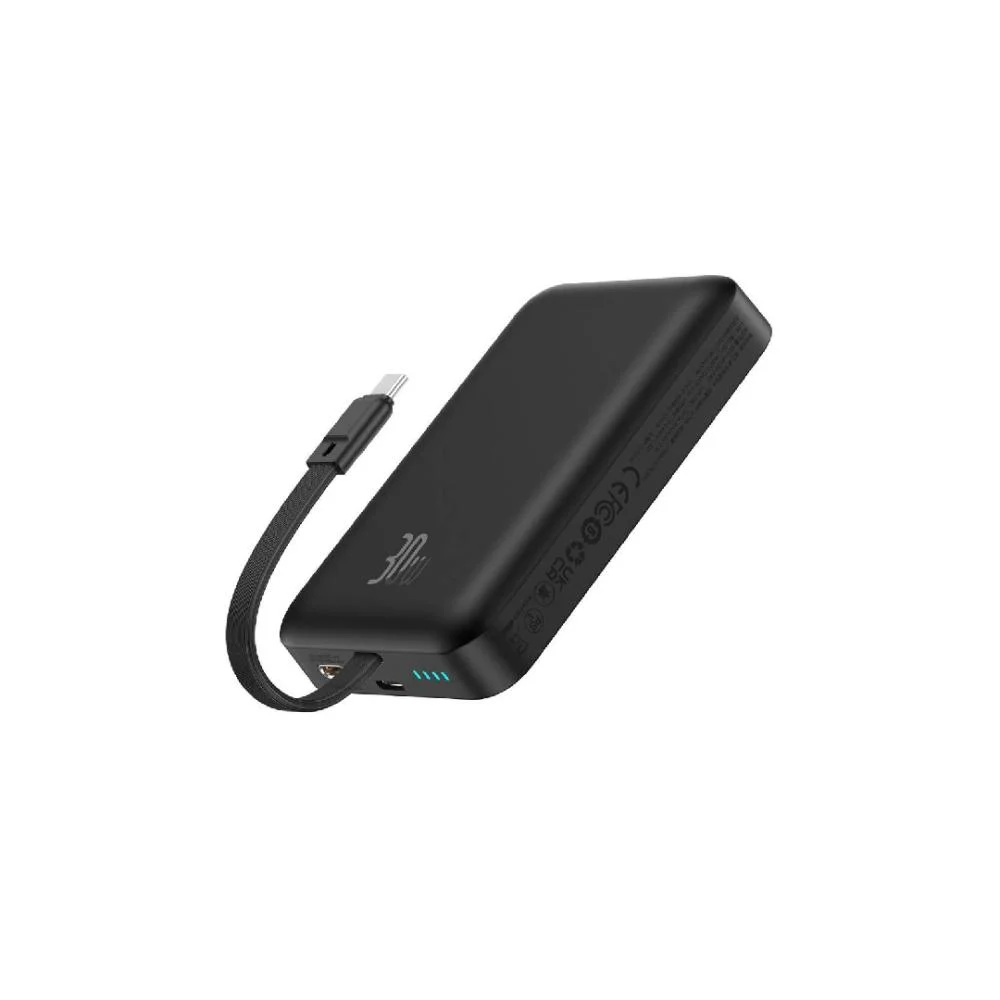 Baseus MagSafe Mini 30W 10000mAh Power Bank with Type-C and Wireless Charging - Black