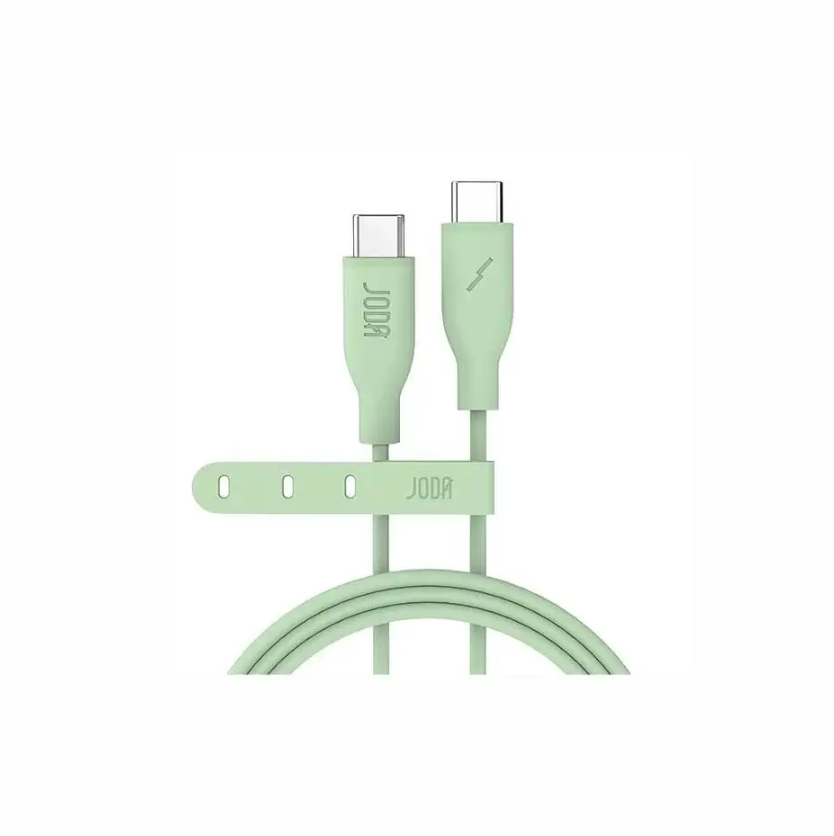 جودا  سلك Type-C إلى Type-C بقوة 60 واط وطول 1 متر , اخضر