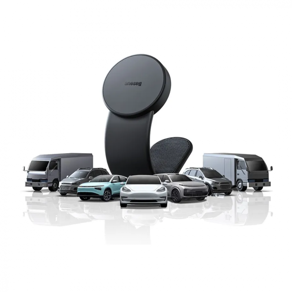 Baseus C02 Car Center Console and Dashboard Bendable Magnetic Phone Holder Black