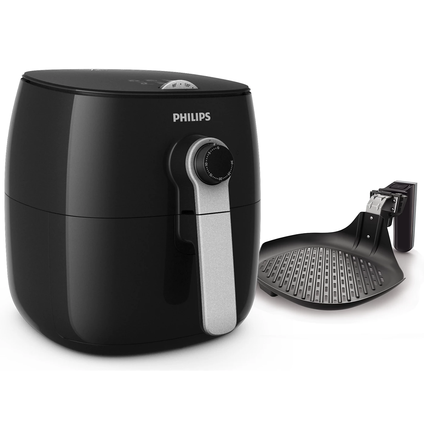 فيليبس مقلاة تعمل بالهواء من مجموعة فيفا اسود 4.1 لتر 1425واط