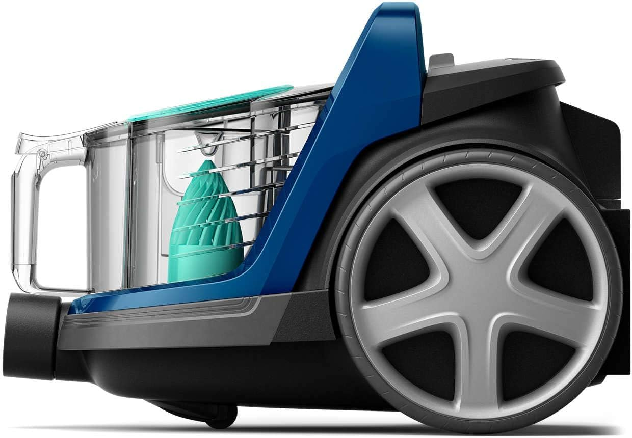 فيليبس مكنسة كهربائية باور برو اكتيف بدون كيس 2000 واط من سايكلون اسود ازرق رويال داكن