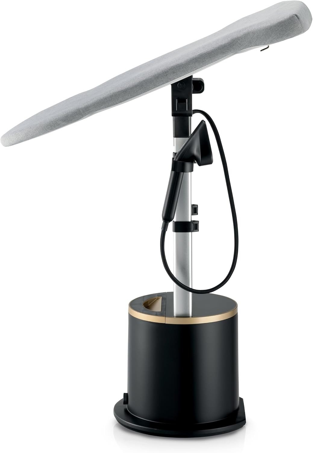 Kenwood Garment Steamer 2200W, 2L Tank with Ironing Board, Digital Control, Model GSP80.400, Matte Black with Gold Accents