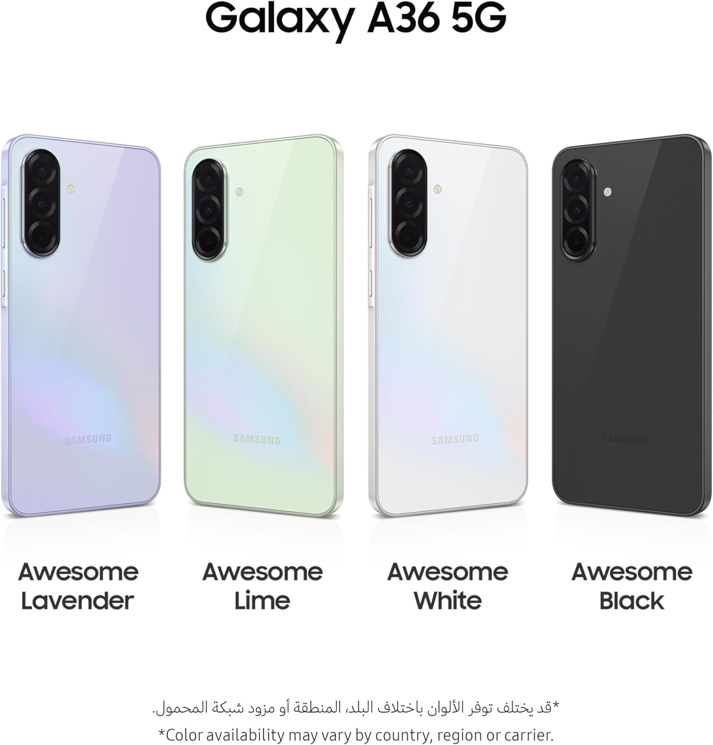 Samsung Galaxy A36, 5G, 256GB, White - Saeel Smart Electronics 