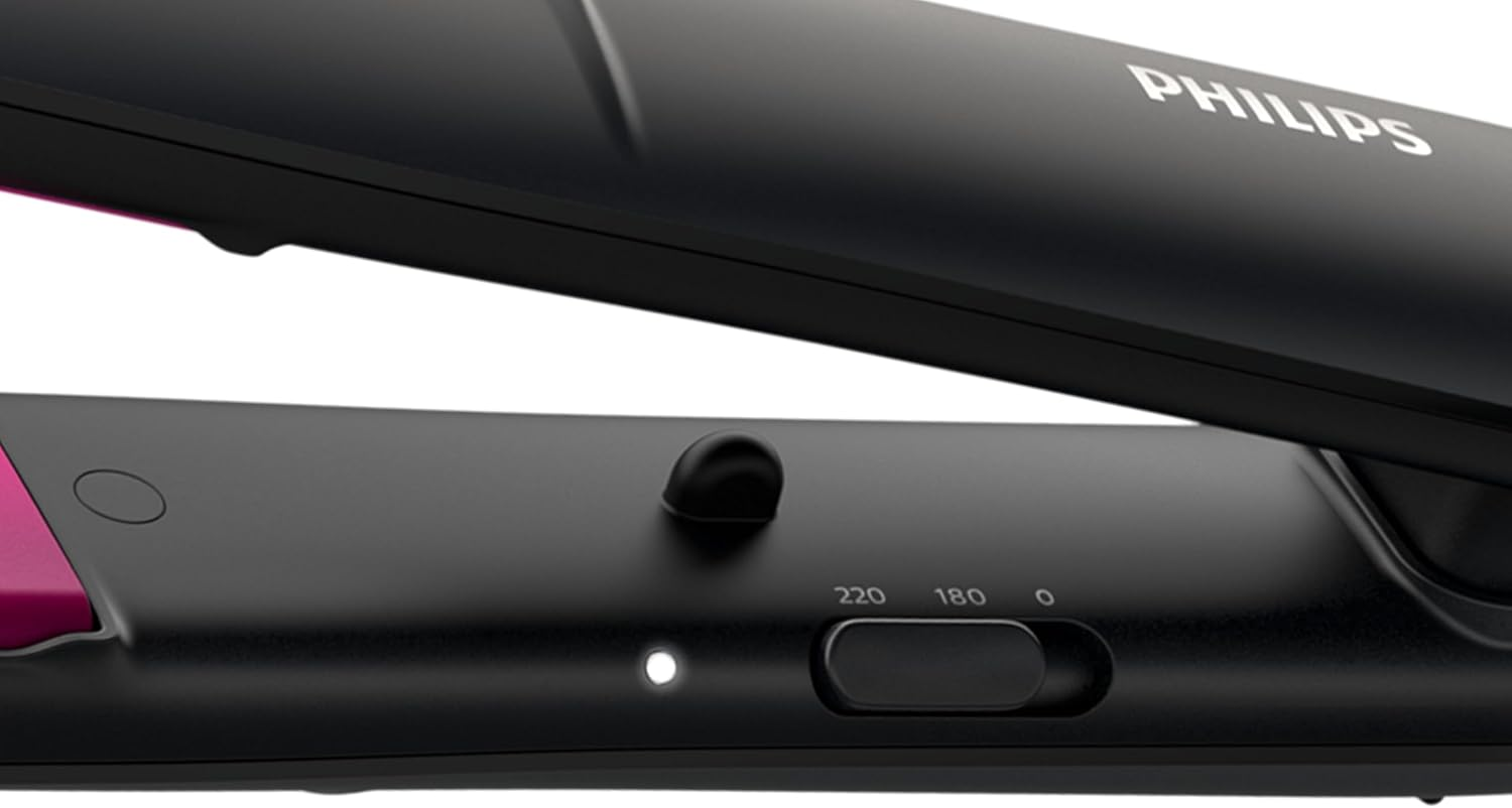 فيليبس اداة فرد الشعر ستريت كير بتقنية الحماية من الحرارة بإعدادين لدرجة الحرارة ونطاق حرارة حتى 220 درجة C براس ثلاثي لون اسود وزهري سيراميك