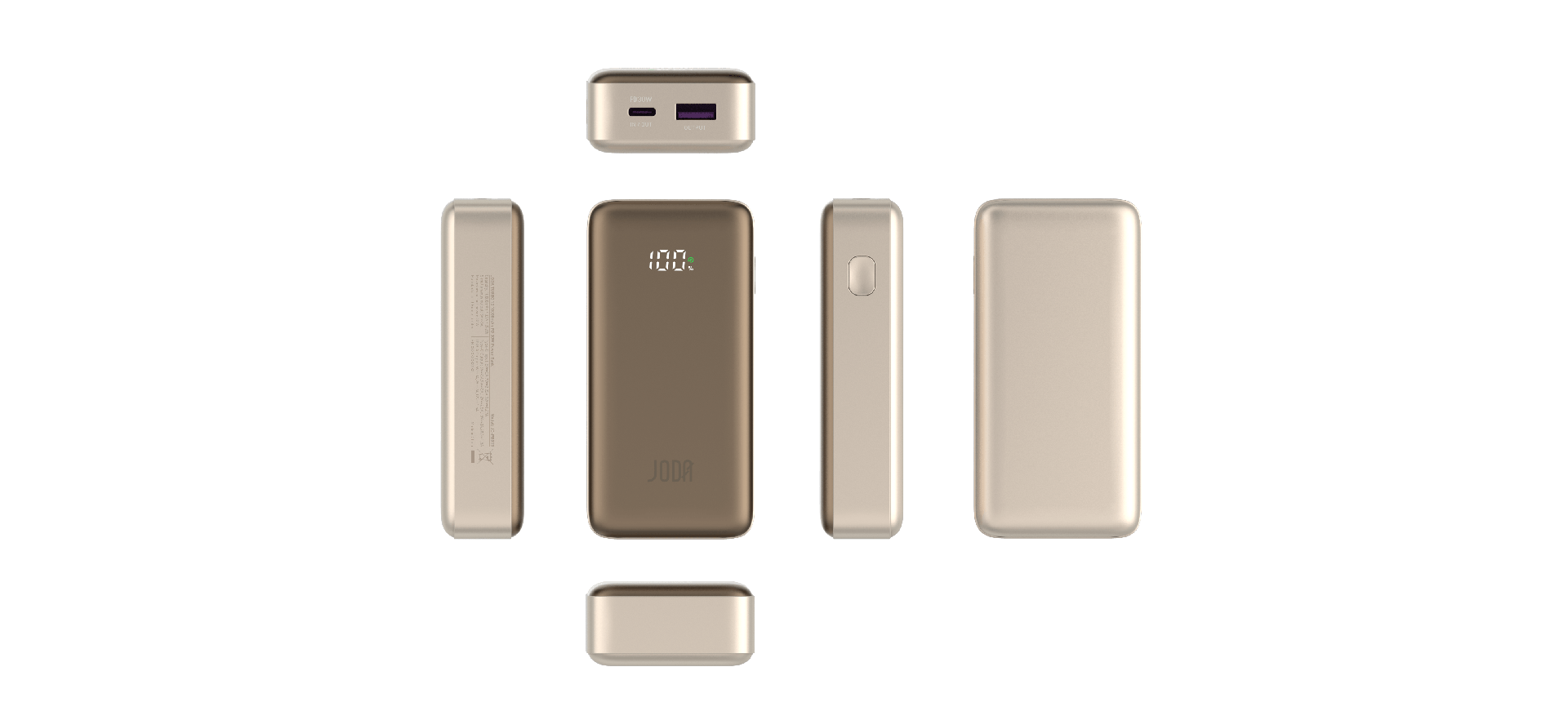 جودا بنك طاقة توربو 10، 10000 مللي أمبير/ساعة، PD، 30 واط، شاشة LED جولد، منفذان، 1USB-C، 1USB-A (PB013AUUN1)