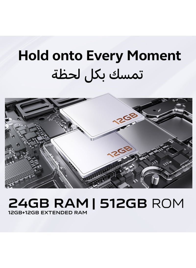 فيفو V40 لايت 5G ,اسود ديناميكي