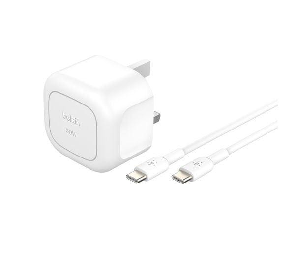 Belkin - 30W USB-C CUBE Wall Charger with 1m c-c cable