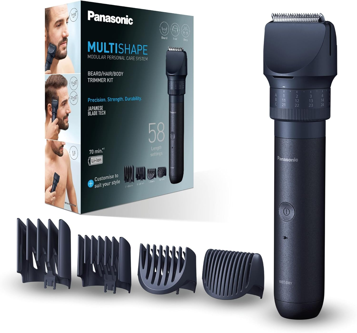 Panasonic Multishape Wet & Dry Beard Hair & Body Trimmer 58 Cutting lengths
