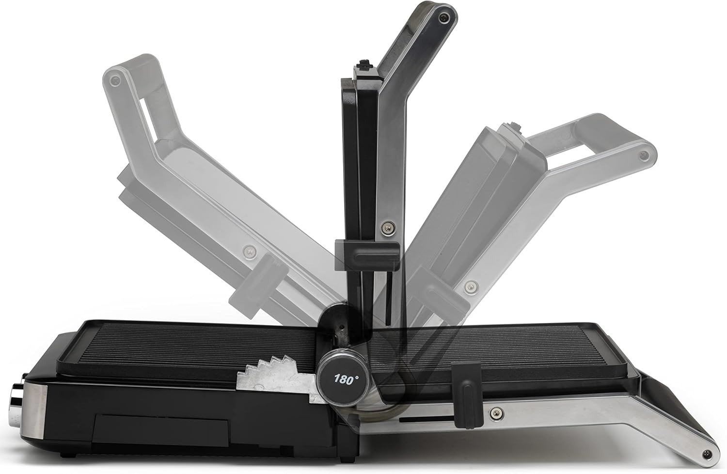 Kenwood Healthy Grill 2000W – Adjustable Temperature, Multiple Grill Modes, 180° Open Grill, Oven Grill, Timer, Model HGM80.000SS, Silver