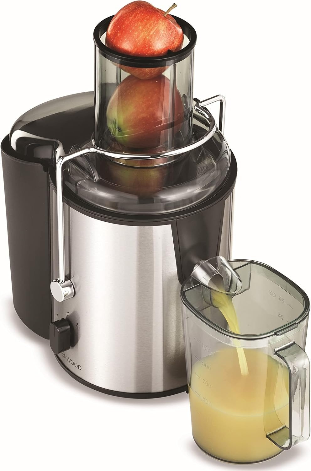 Kenwood Juicer, 800W, 75mm Feed Tube, 2 Speeds, Juice Container, 2L Pulp Container, Anti-Drip, Safety Lock, Model JEM02.A0BK, Multi-Color