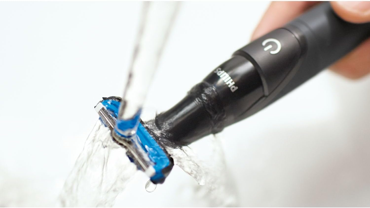 فيليبس ماكينة تشذيب شعر الجسم أداة تشذيب الجسم والفخذين المقاومة للماء مشط ثنائي الاتجاه نظام حماية للبشرة مع بطارية AA