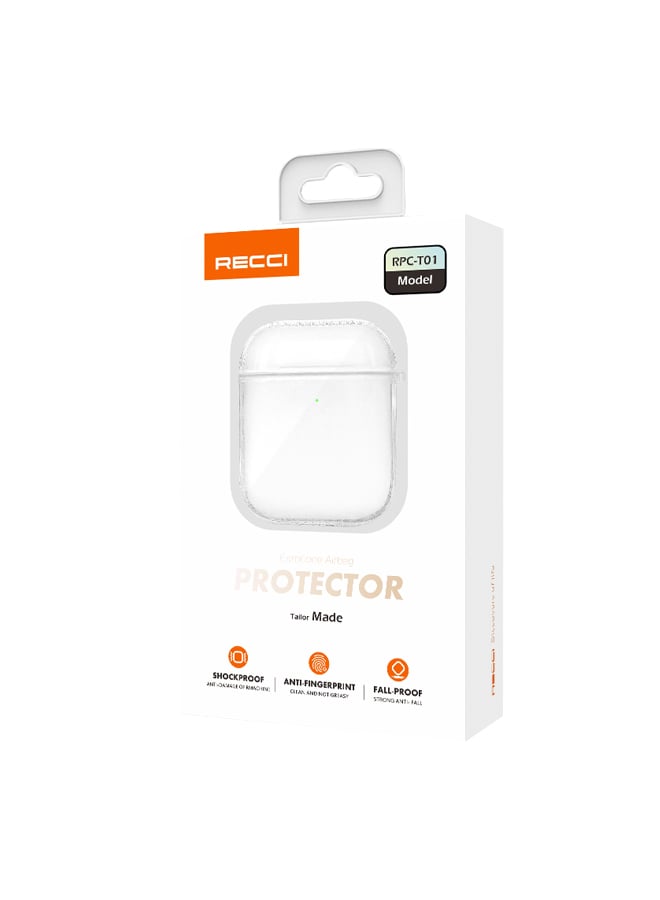 ريسي حافظة سماعة شفافة مصنوعة من مواد صديقة للبيئة ولا تخدش السماعة مضادة للسقوط وللصدمات وللانزلاق حماية متكاملة من خلال قطعة واحدة شفافة