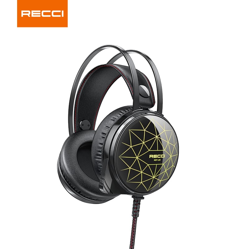 Recci Wired Headphones with 2.4m Cable – Stylish Design with Soft