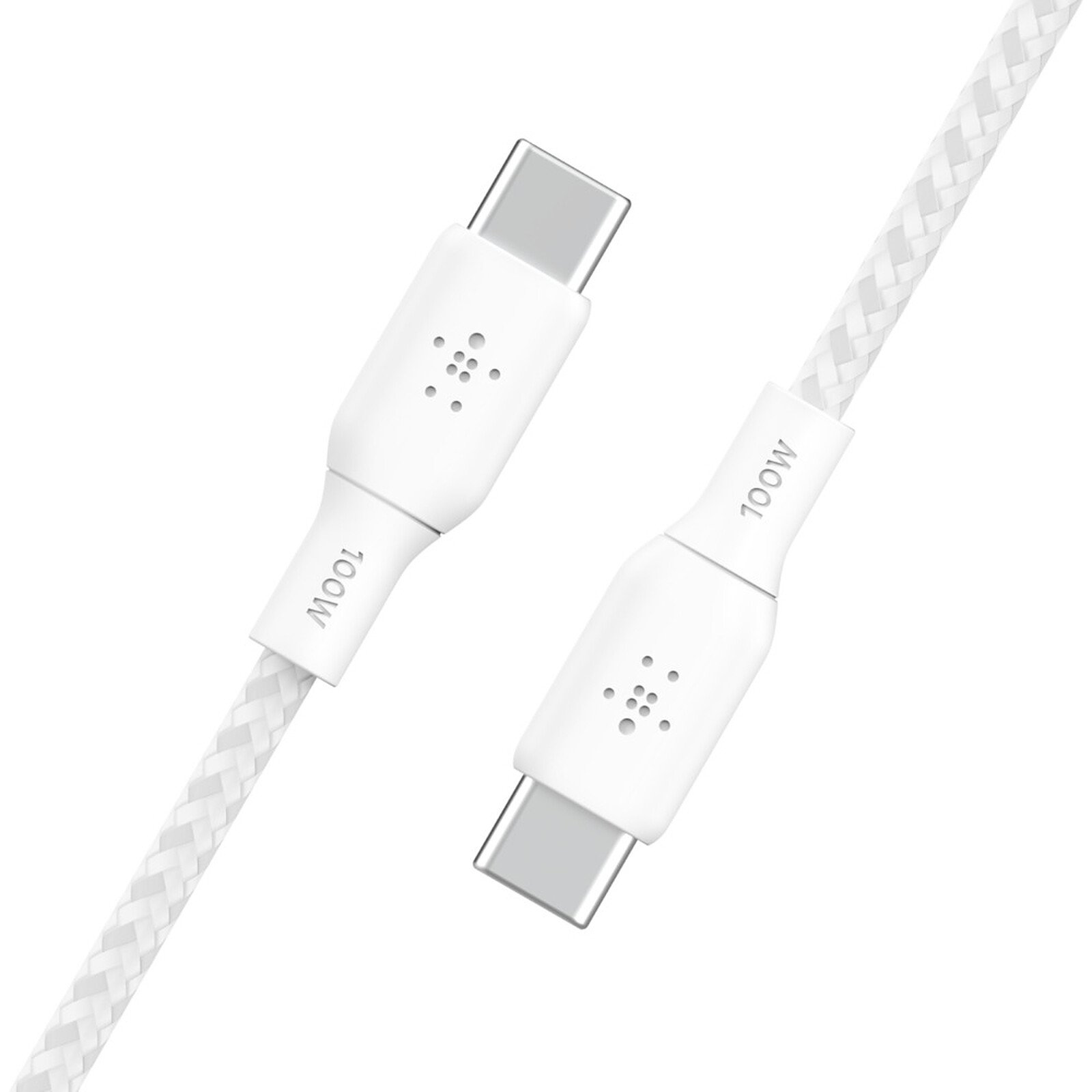 Belkin Braided USB-C to USB-C Cable 100W Cable 3M White