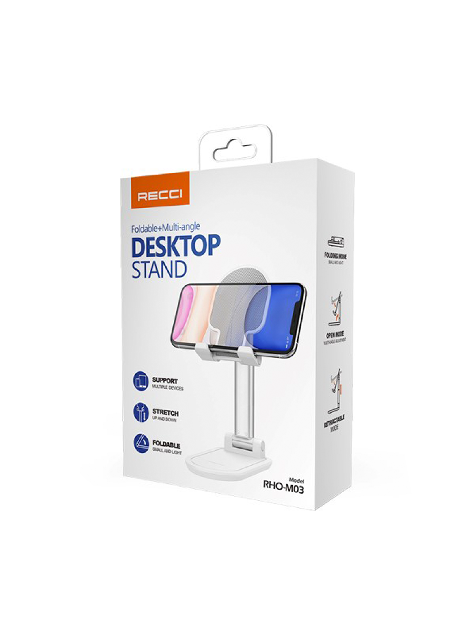 ريسي حامل جوال وتابلت حامل صغير الحجم  ويمكن وضعه على أي سطح قابل للطي