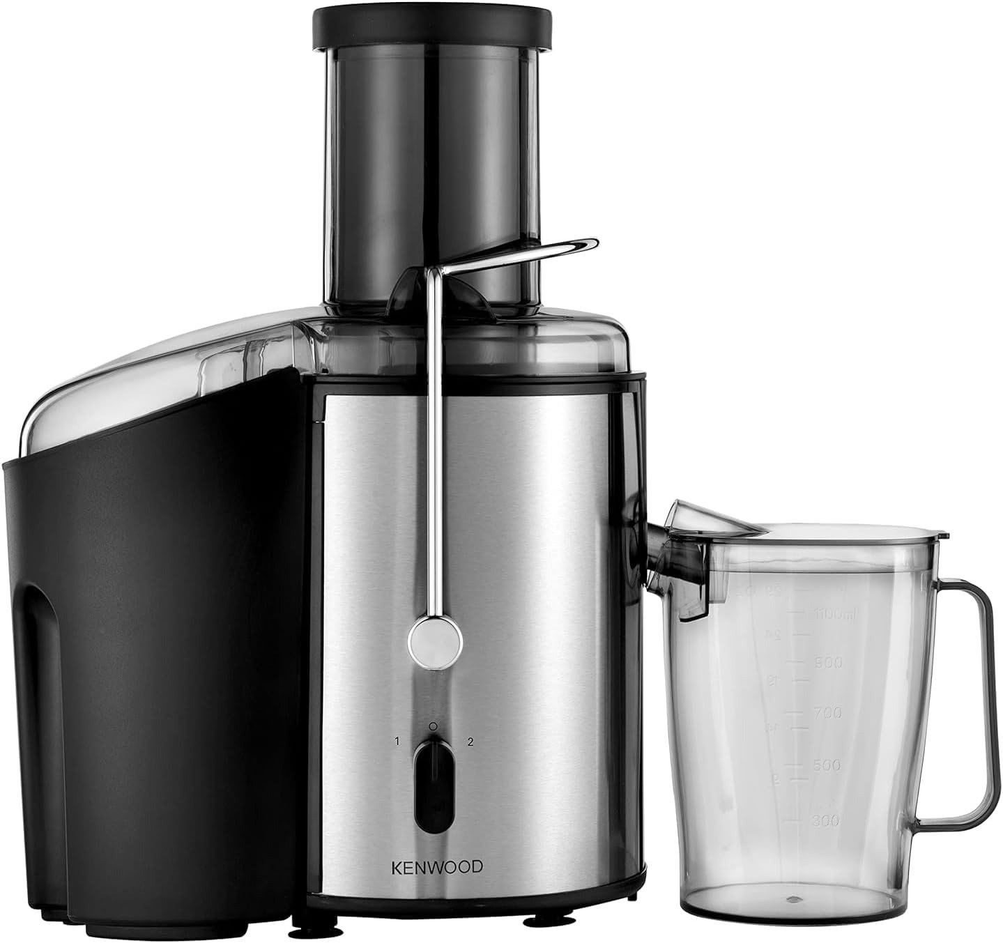 Kenwood Juicer, 800W, 75mm Feed Tube, 2 Speeds, Juice Container, 2L Pulp Container, Anti-Drip, Safety Lock, Model JEM02.A0BK, Multi-Color