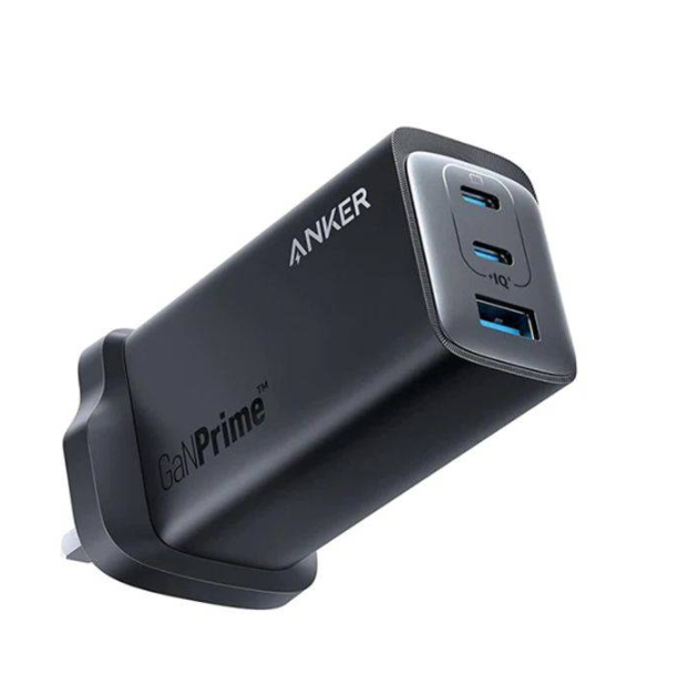 أنكر شاحن بتقنية USB متوافق مع ماك بوك وآيباد وآيفون وجالاكسي وهواوي بثلاثة منافذ