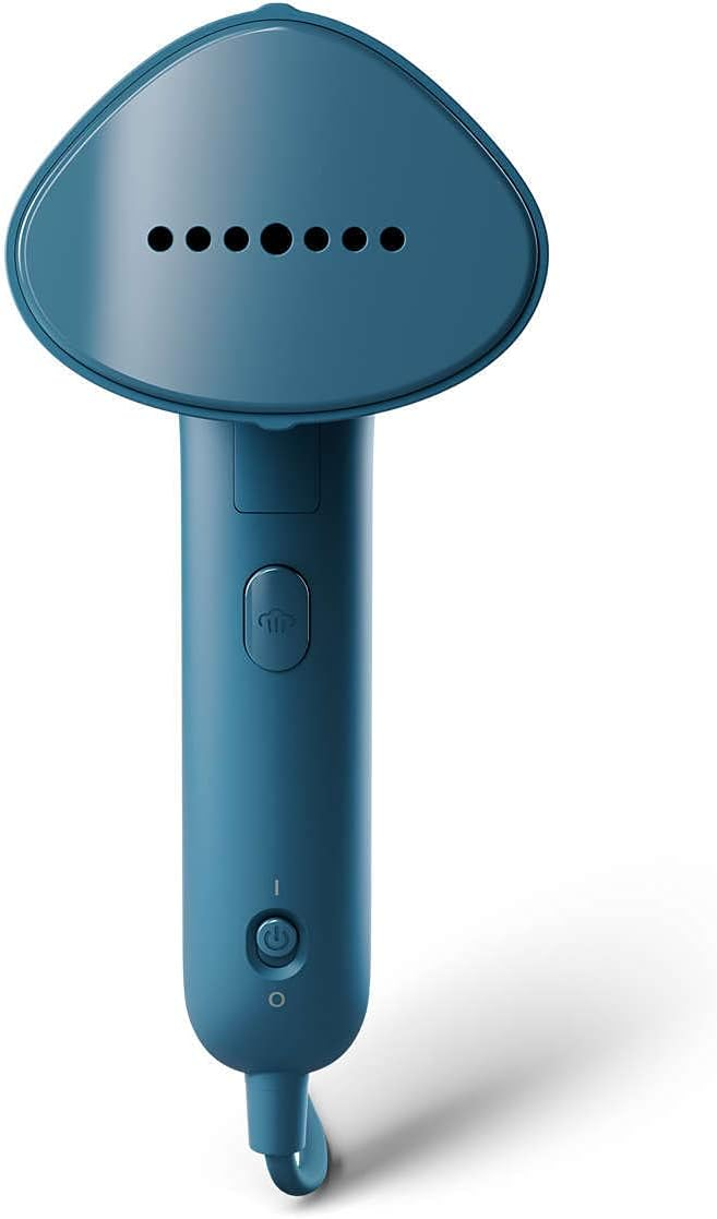 فيليبس مكواة بخار محمولة سلسلة 3000 - 1000 واط بخار مستمر 20 غرام/دقيقة طول السلك 2 متر 100 مل مدمجة وقابلة للطي ازرق