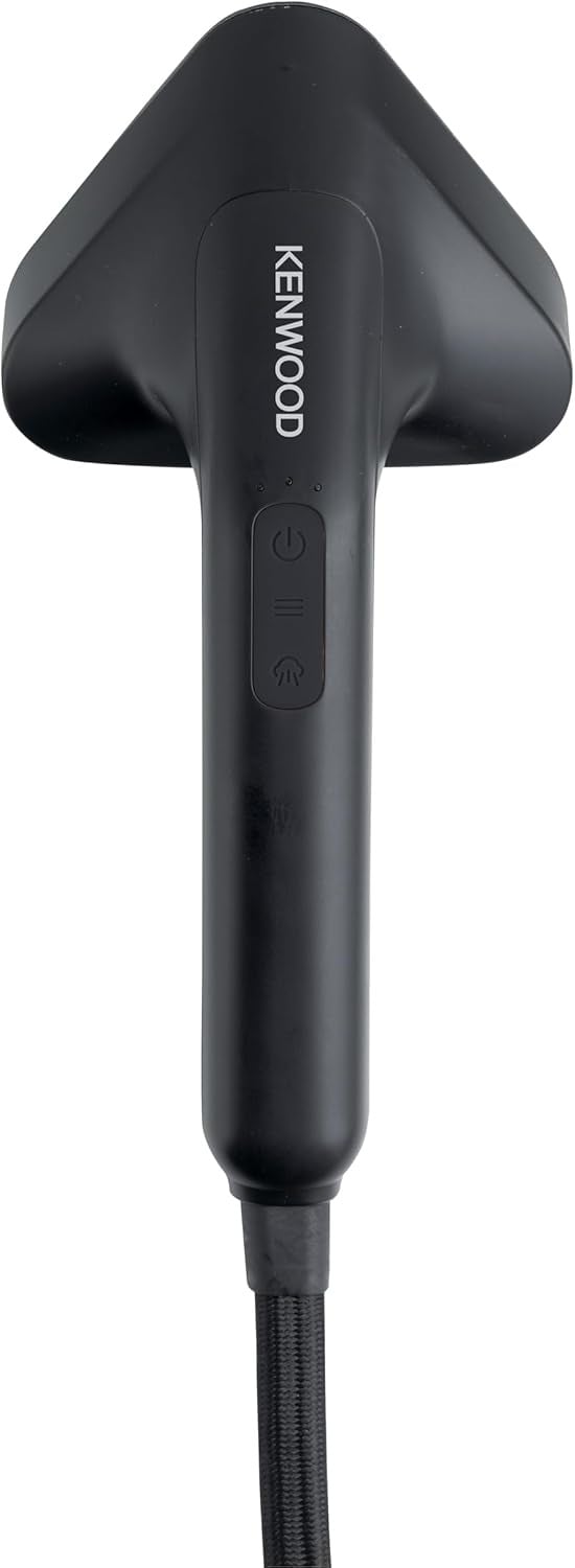 Kenwood Garment Steamer 2200W, 2L Tank with Ironing Board, Digital Control, Model GSP80.400, Matte Black with Gold Accents