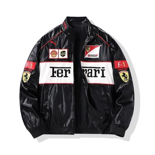 ★送料/関税無料★ ●KHAKIPOINT● Racing Leather Jacket Vegan Leather Racing Jacket - Khaki - SMOKERISENY.COM
