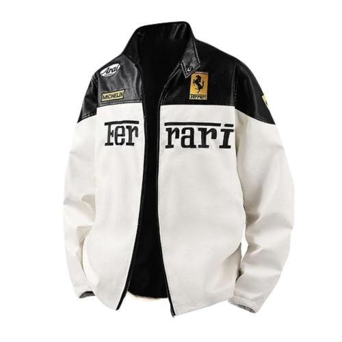 ★送料/関税無料★ ●KHAKIPOINT● Racing Leather Jacket Vegan Leather Racing Jacket - Khaki - SMOKERISENY.COM
