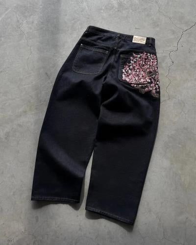 "ظلّ الزهرة" – Floral Shadow Pants