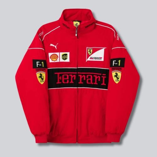 فيراري جاكيت احمر | Red Ferrari racing vintage jac...