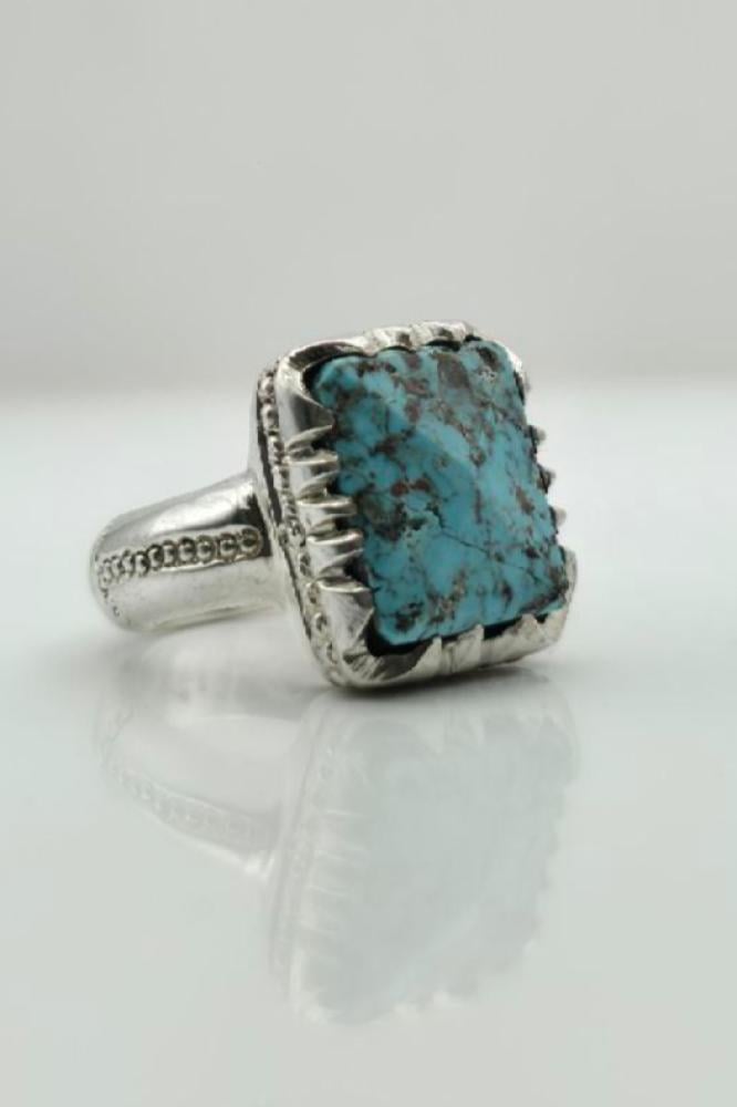 خاتم فيروز نيشابوري صياغة ملكية حجر كرستالي