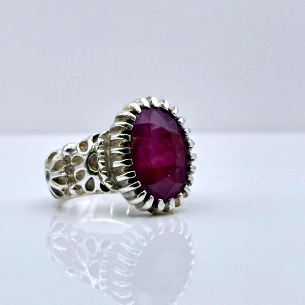 خاتم ياقوت طبيعي