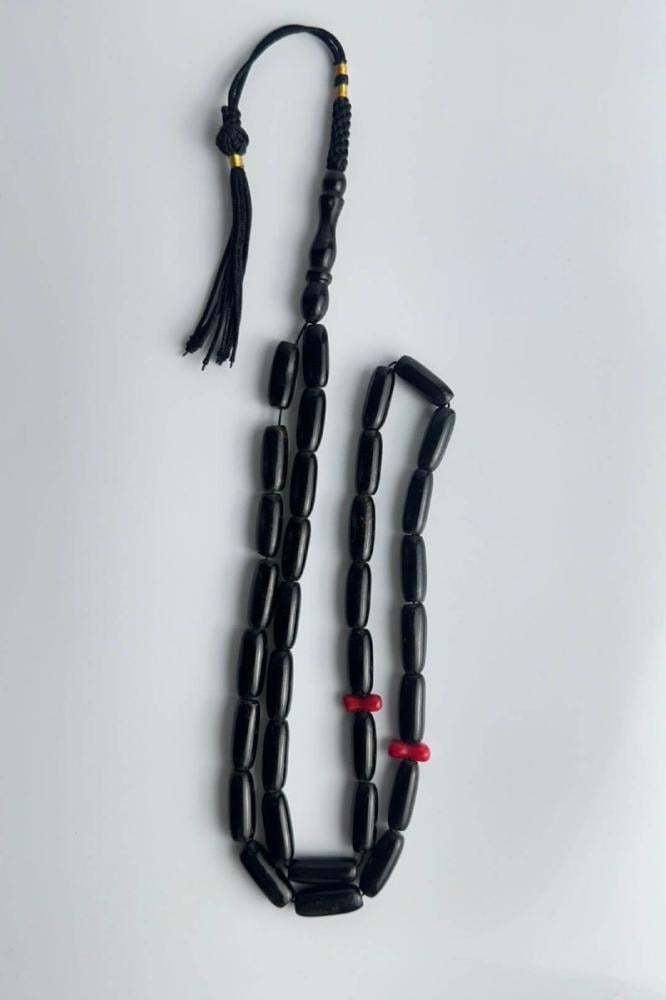 سبحة يسر صنوبري مع فواصل مرجان طبيعي