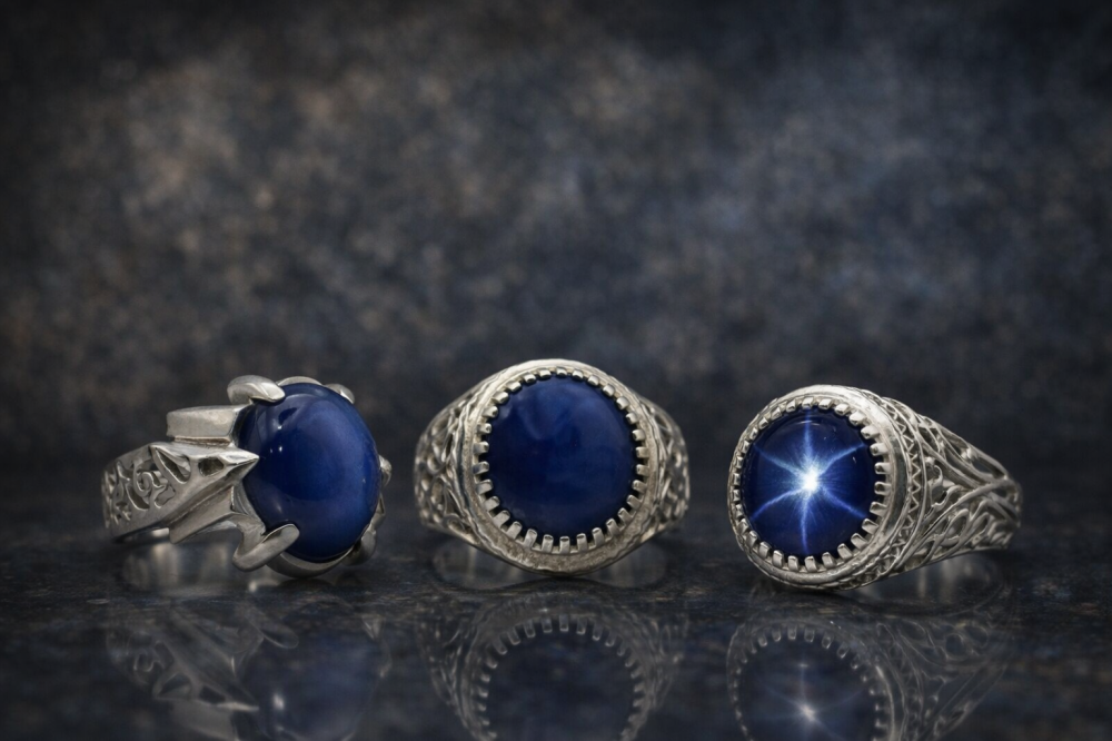 خاتم الزفير النجمي الأزرق الرجالي | دليل الاختيار والتصاميم الفاخرة