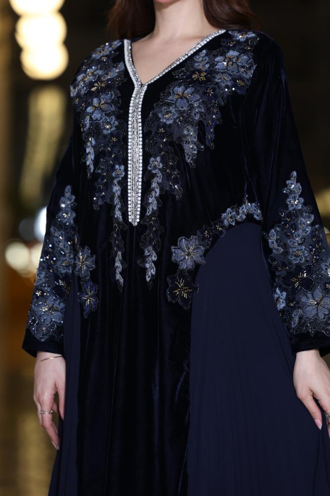 جلابية مخمل  شتوية فخمة