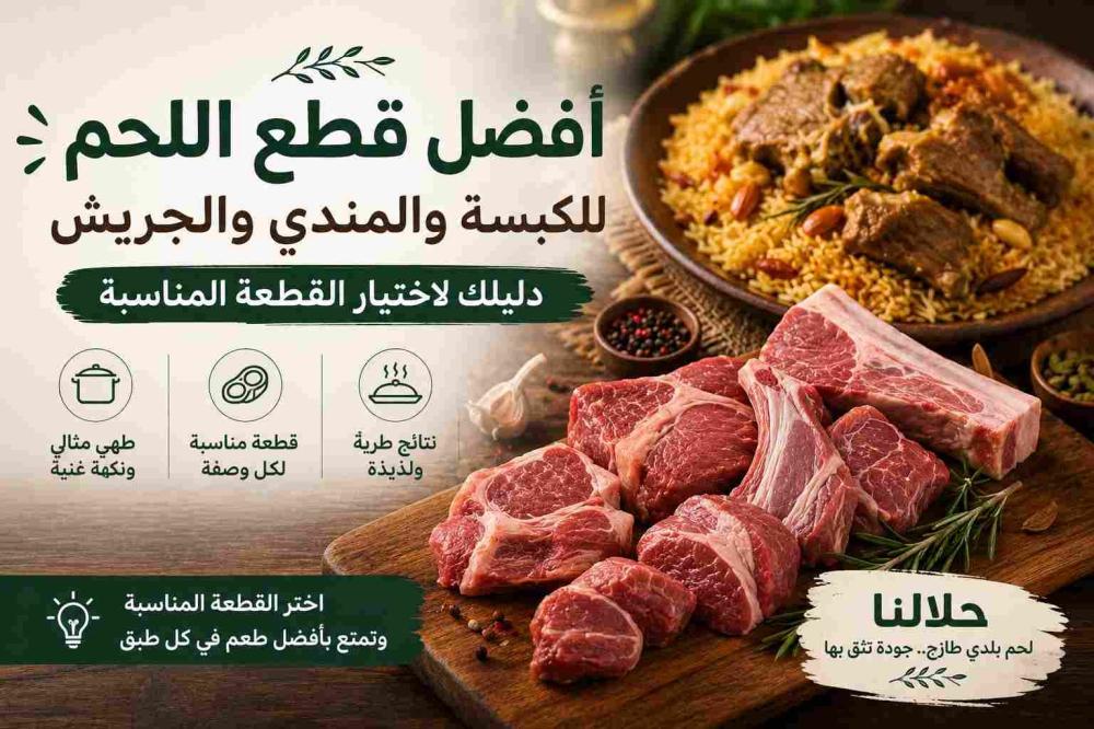 أفضل قطع اللحم للكبسة والمندي والجريش
