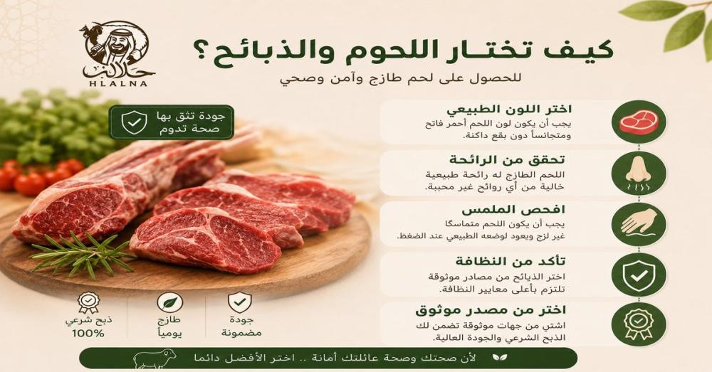 كيف تختار الذبائح واللحوم  المناسبة؟ دليل شامل من حلالنا
