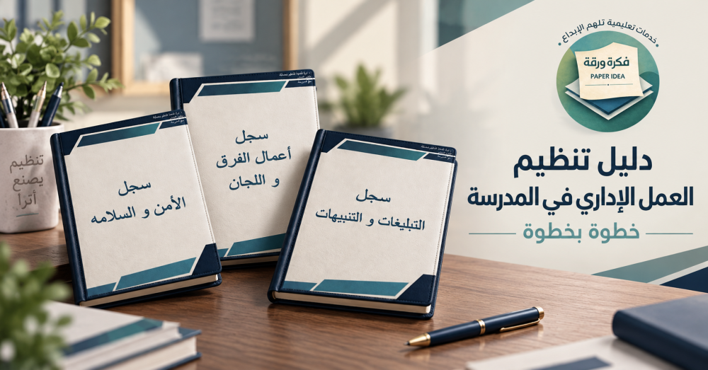 دليل تنظيم العمل الإداري في المدرسة خطوة بخطوة