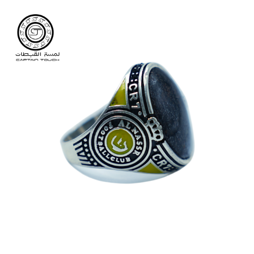 خاتم النصر فضة عيار 925 بحجر عقيق يمني